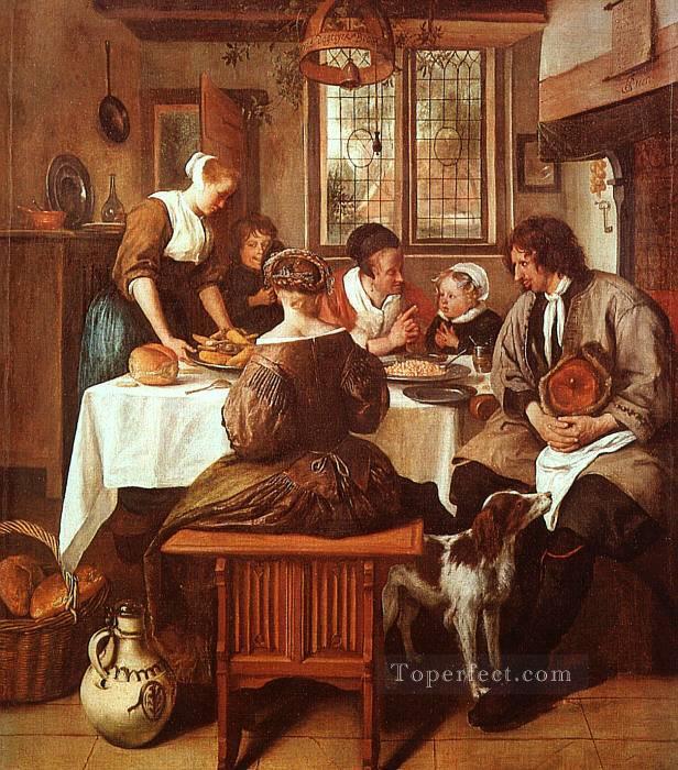 Grace Dutch genre painter Jan Steen Oil Paintings